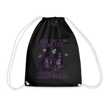 I Had The Time Of My Life Fighting Dragons - Drawstring Bag - black - Front