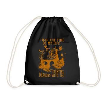 I Had The Time Of My Life Fighting Dragons - Drawstring Bag - black - Front