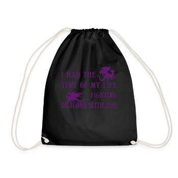 I Had The Time Of My Life Fighting Dragons - Drawstring Bag - black - Front