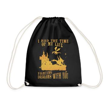 I Had The Time Of My Life Fighting Dragons - Drawstring Bag - black - Front