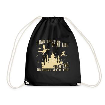 I Had The Time Of My Life Fighting Dragons - Drawstring Bag - black - Front