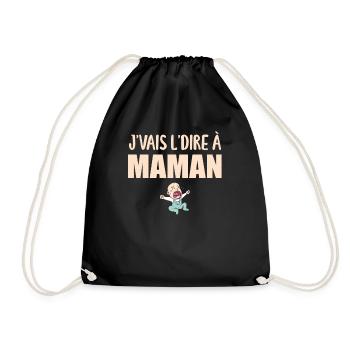 J'vais l'dire - Enfant - Phrase Drôle - Sac de sport léger - noir - Devant