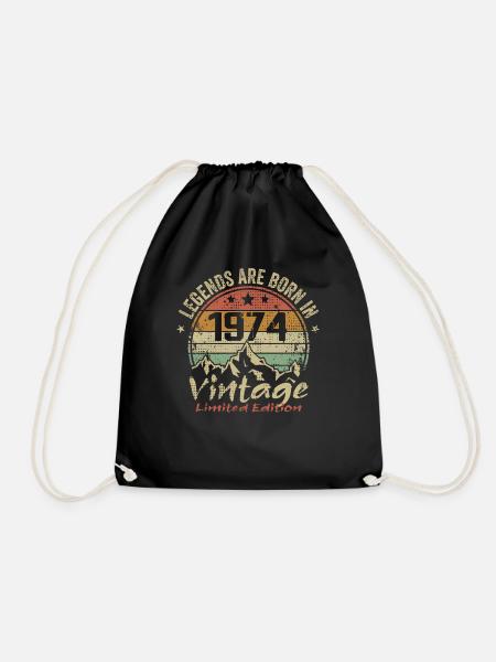 The legends were born in 1974 - 1974 - Drawstring Bag - black