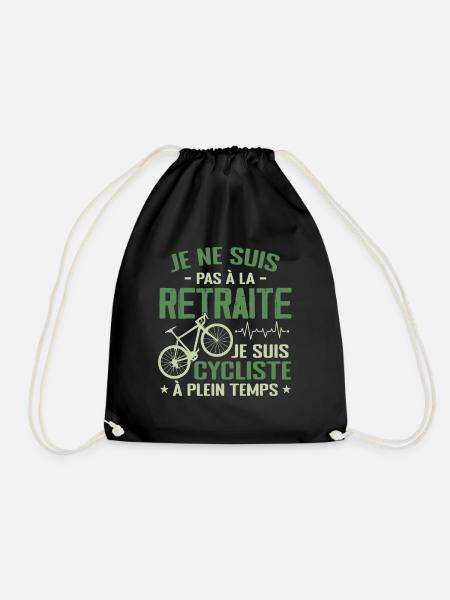 Pas À La Retraite Je Suis Cycliste À Temps Plein - Sac de sport léger - noir