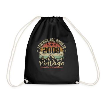 Die Legenden wurden in den Jahren 2008 - 2008 geboren - Turnbeutel - Schwarz - Vorne