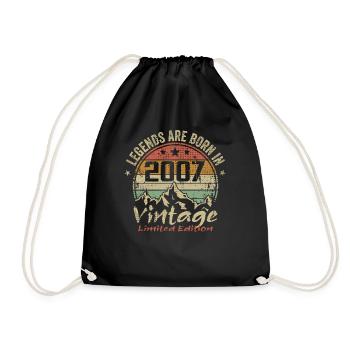 Die Legenden wurden in den Jahren 2007 - 2007 geboren - Turnbeutel - Schwarz - Vorne