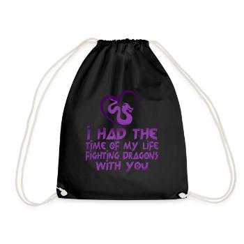 I Had The Time Of My Life Fighting Dragons - Drawstring Bag - black - Front