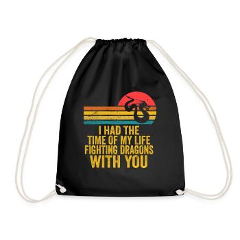 I Had The Time Of My Life Fighting Dragons - Drawstring Bag - black - Front