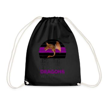 I Had The Time Of My Life Fighting Dragons - Drawstring Bag - black - Front
