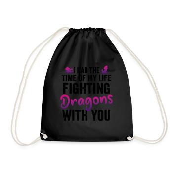I Had The Time Of My Life Fighting Dragons - Drawstring Bag - black - Front