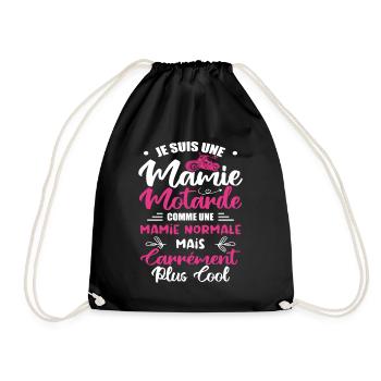 Mamie Motarde Mamou Humour - Sac de sport léger - noir - Devant