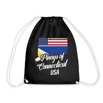 Filipinos of Connecticut Design für stolze Fil-Ams - Turnbeutel - Schwarz - Vorne