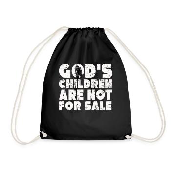 Gottes Kinder sind nicht käuflich zu erwerben - Turnbeutel - Schwarz - Vorne