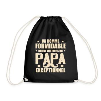 Un Papa Exceptionnel Humour Cadeau Fête Des Pères - Sac de sport léger - noir - Devant