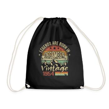 Légendes Sont Nés En Décembre 1954 - 1954 Décembre - Sac de sport léger - noir - Devant