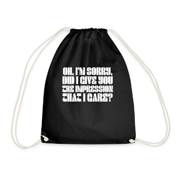 Indifference Sarcasm Different Attitude - Drawstring Bag - black - Front