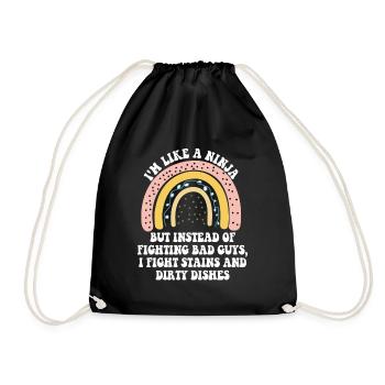 Comme une femme au foyer ninja - Sac de sport léger - noir - Devant