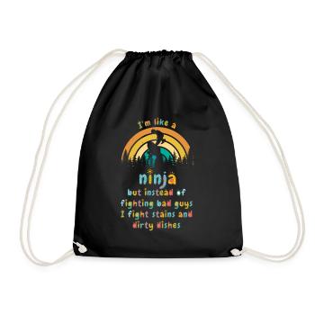 Comme une femme au foyer ninja - Sac de sport léger - noir - Devant