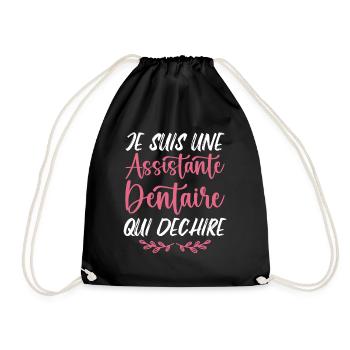Je suis Assistante Dentaire qui Déchire - Sac de sport léger - noir - Devant
