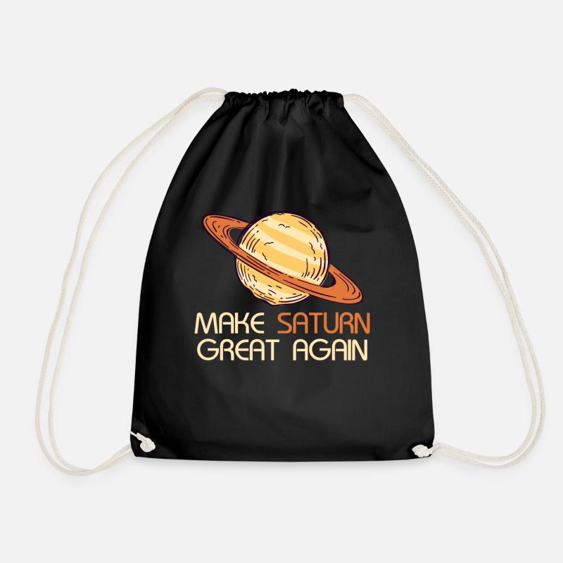 Saturn Raum Planet Sonnensystem Antike Römer - Turnbeutel - Schwarz