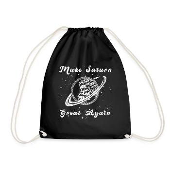 Saturn Space Planet Solar System Ancient Roman - Drawstring Bag - black - Front