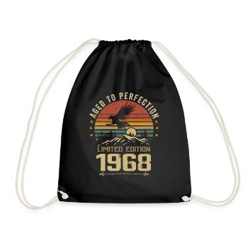 1968 Original Vintage Anniversaire 1968 rétro - Sac de sport léger - noir - Devant