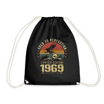 1969 Original Vintage Anniversaire 1969 rétro - Sac de sport léger - noir - Devant