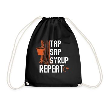 Maple Tree Essence Men Women Funny Sugaring Season - Drawstring Bag - black - Front