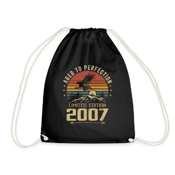 2007 Original Vintage Anniversaire 2007 rétro - Sac de sport léger - noir - Devant