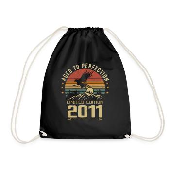 2011 Original Vintage Anniversaire 2011 rétro - Sac de sport léger - noir - Devant