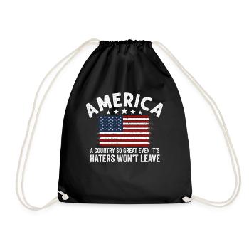 Amerika Ein so großartiges Land Patriotisch USA - Turnbeutel - Schwarz - Vorne