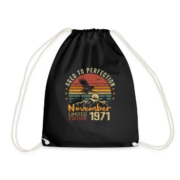 Les Légendes Sont Nées En Novembre 1971 - 1971 - Sac de sport léger - noir - Devant