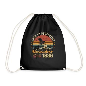 The Legends were born in November 1986 - 1986 - Drawstring Bag - black - Front