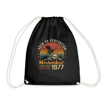 The legends were born in November 1977 - 1977 - Drawstring Bag - black - Front