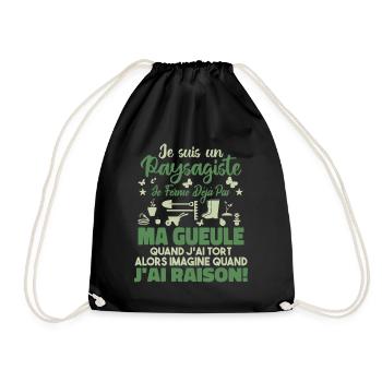Paysagiste Paysagisme Paysagiste Aménagement - Sac de sport léger - noir - Devant