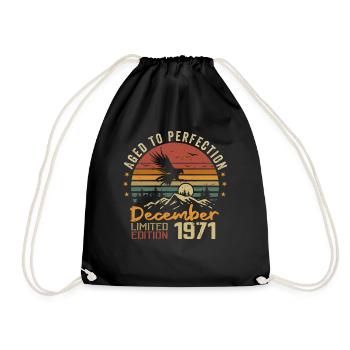 Les Légendes Sont Nées En Décembre 1971 - 1971 - Sac de sport léger - noir - Devant