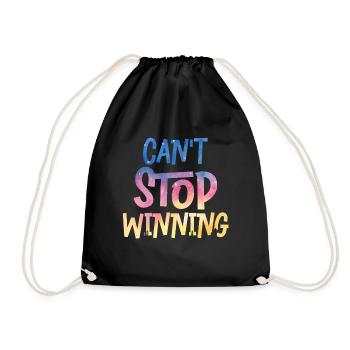Can't Stop Winning Lottery Winner Vibes - Drawstring Bag - black - Front
