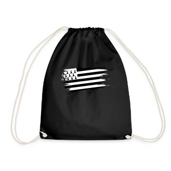 Cadeau pour un feu Drapeau breton Breizh Bretagne - Sac de sport léger - noir - Devant