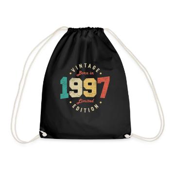 Vintage 1997 Original 1997 Anniversaire Rétro 1997 - Sac de sport léger - noir - Devant