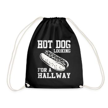 Hot-dog à la recherche d’un couloir - Sac de sport léger - noir - Devant