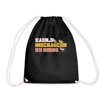 Facilement distrait par les oiseaux Amateur d’oiseaux - Sac de sport léger - noir - Devant