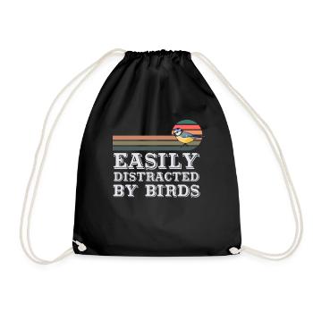 Facilement distrait par les oiseaux Amateur d’oiseaux - Sac de sport léger - noir - Devant