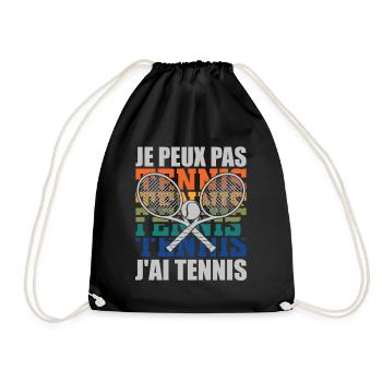 Je Peux Pas J'ai Tennis Idée Cadeau Drôle Homme - Sac de sport léger - noir - Devant