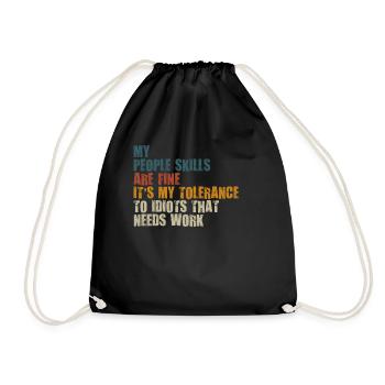 Mes compétences relationnelles sont très bien - Sac de sport léger - noir - Devant