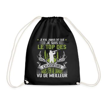 Chasse Pour Homme Cerf Cadeau Chasse Hommes - Sac de sport léger - noir - Devant