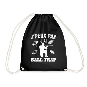 J'Peux Pas J'ai BallTrap - Sac de sport léger - noir - Devant