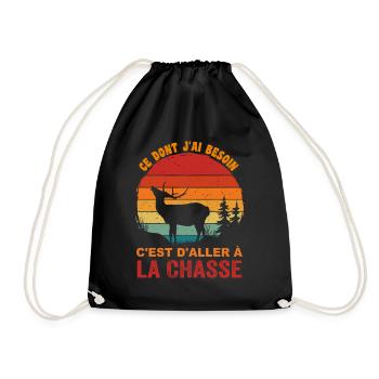 Ce Dont J'ai Besoin C'est D'aller à la Chasse - Sac de sport léger - noir - Devant