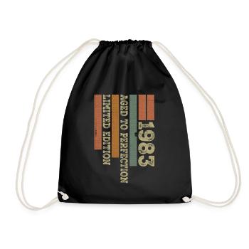 1993 Vintage Retro Birthday Gift Born in 1993 - Drawstring Bag - black - Front