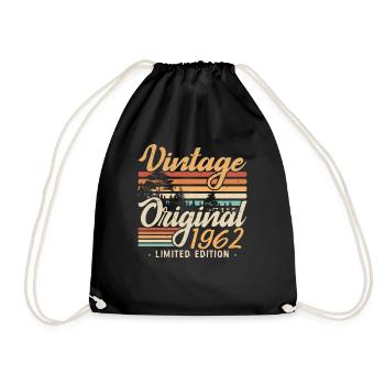 Anniversaire Millésime Fabriqué en 1962 Retro 1962 - Sac de sport léger - noir - Devant