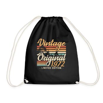 Anniversaire Millésime Fabriqué en 1972 Retro 1972 - Sac de sport léger - noir - Devant